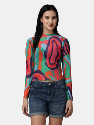 METRONAUT Casual Printed Women Multicolor Top