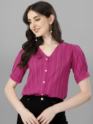 Kinjo Casual Striped Women Multicolor Top
