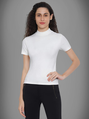 Kashonaa Casual Solid Women White Top