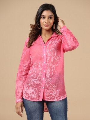 SAVI Casual Printed Women Pink Top