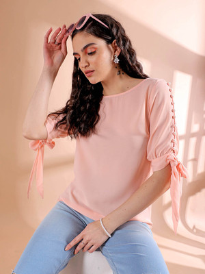 Freehand by The Indian Garage Co. Casual Solid Women Pink Top