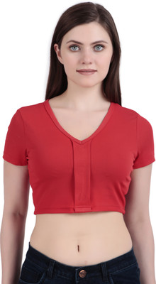 FABS Casual Solid Women Red Top