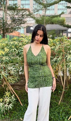 Vilasha Casual Printed Women Green Top