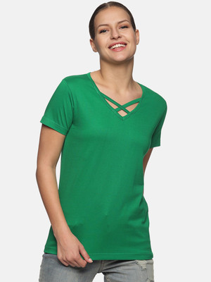 ShopGlobal Casual Solid Women Light Green Top