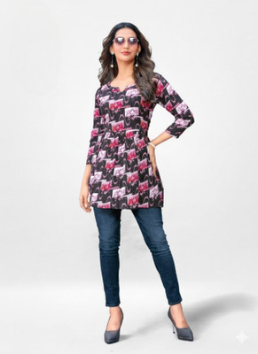 HD DESIGN Casual Printed Women Multicolor Top