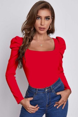 Rajovati Casual Solid Women Red Top
