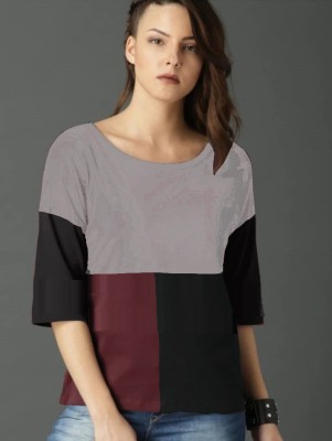 Genalpha Casual Color Block Women Multicolor Top