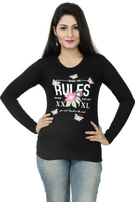 SOUNIK FASHION SDS Casual Printed Women Blue Top