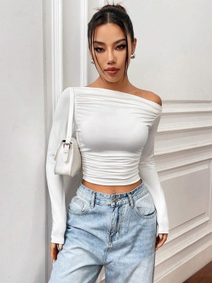 Istyle Can Casual Solid Women White Top