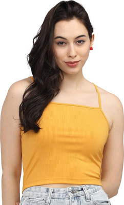 Istyle Can Casual Striped Women Yellow Top