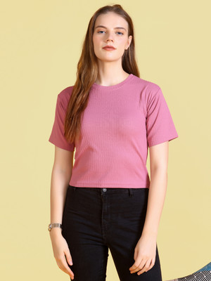 Mast & Harbour Casual Self Design Women Pink Top
