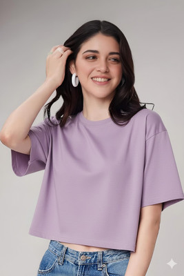 FURRR Casual Self Design Women Purple Top