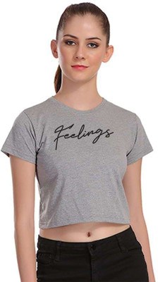 ANURUPAM FASHION Casual Printed Women Grey Top