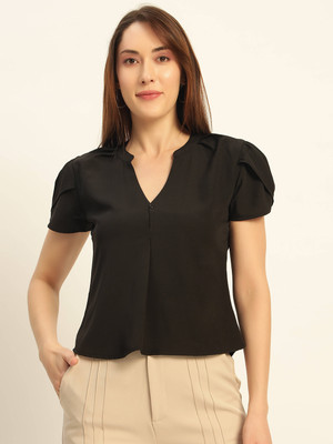 Deewa Party Solid Women Black Top
