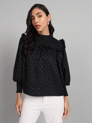 THE DRY STATE Casual Printed Women Black, White Top