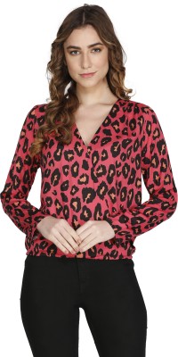 SHOPPERTREE Casual Printed Women Pink, Beige, Black Top