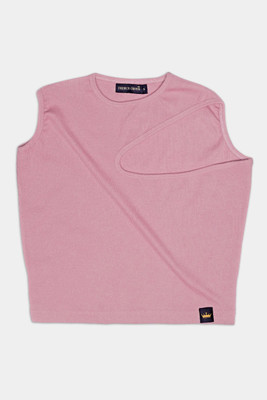 french crown Casual Solid Women Pink Top