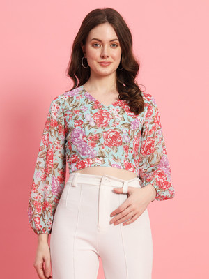 SANGEETA DEVI Casual Printed Women Multicolor Top