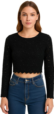 Icw Casual Floral Print Women Blue Top