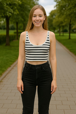 Rakshiv Casual Striped Women White, Black Top