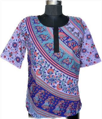 MAABILAI Casual Printed Women Multicolor Top