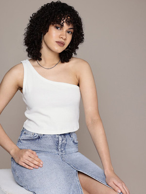 Roadster Casual Solid Women White Top