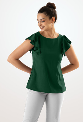 AASK Casual Printed Women Green Top