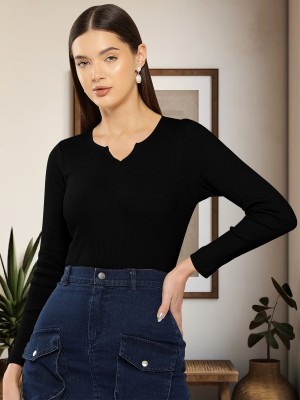 Dream Beauty Fashion Casual Solid Women Black Top