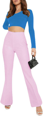 THE BLAZZE Casual Solid Women Blue Top