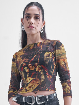 Tokyo Talkies Casual Printed Women Multicolor Top