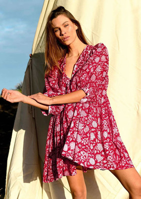 ANDIVYA Party Printed Women Red Top