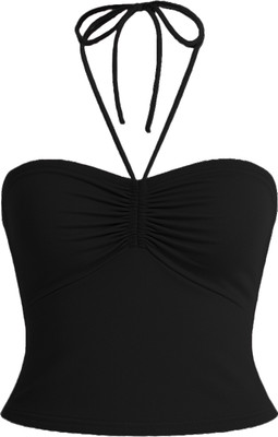 Ramayat Designs Party Solid Women Black Top