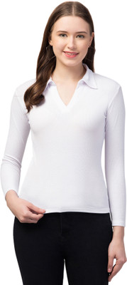 ASAD GARMENTS Casual Self Design Women White Top
