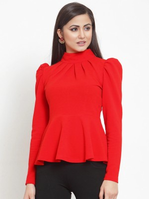 Dream Beauty Fashion Casual Solid Women Red Top