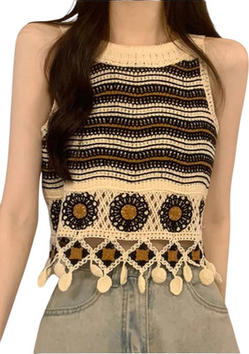 Epicedesigns Casual Solid Women Black, Beige Top