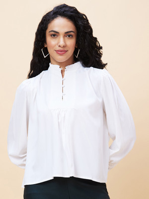 Globus Casual Solid Women White Top