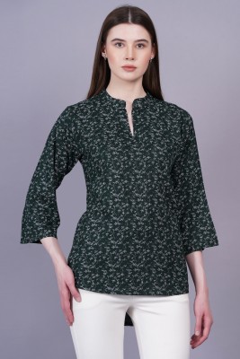 JC4U Casual Printed Women Dark Green, White Top