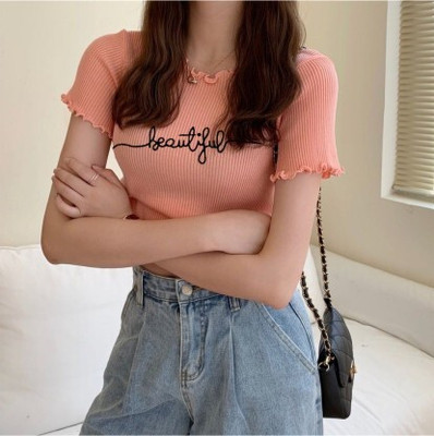 Neoamber Casual Printed Women Pink Top