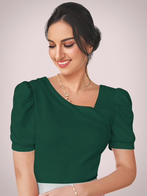 Kashonaa Casual Self Design Women Dark Green Top