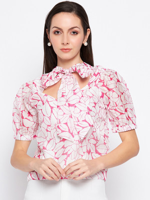 CAMLA Casual Printed Women Pink, White Top