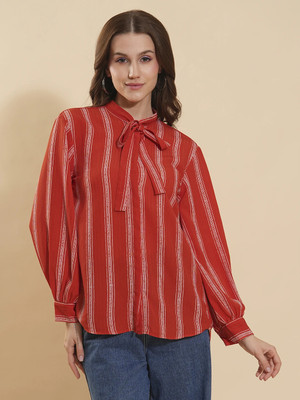 Dressberry Casual 3/4 Sleeve Printed Women Red Top