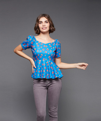 Miss Chase Casual Printed Women Multicolor Top