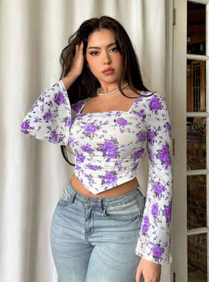 Istyle Can Casual Floral Print Women Multicolor Top