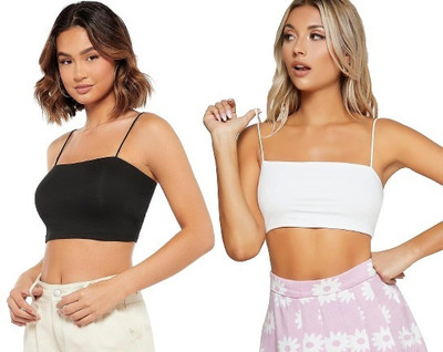 PINOVO Casual Solid Women Black, White Top