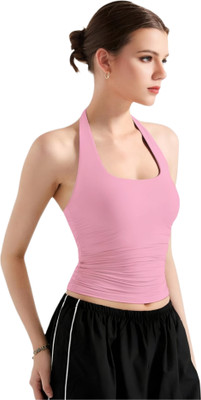 SIGHTBOMB Casual Solid Women Pink Top