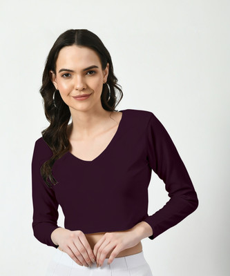 Maheshvi Casual Solid Women Purple Top