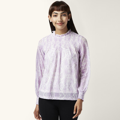Annabelle by Pantaloons Casual Printed Women Purple Top