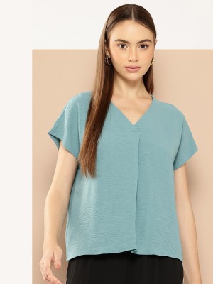 her by invictus Casual Solid Women Blue Top