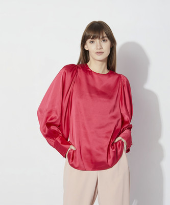 VERO MODA Casual Solid Women Red Top