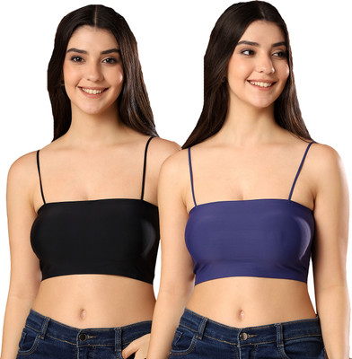 Paavki Casual Solid Women Black, Dark Blue Top